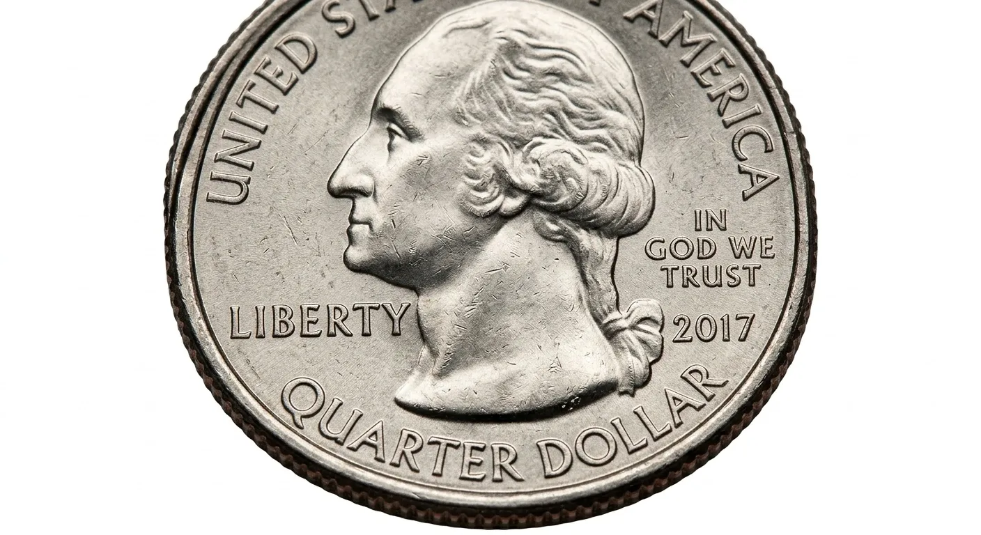 2017 Washington quarter featuring a misaligned die error